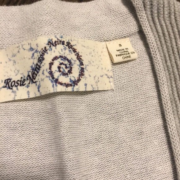 ROSIE NEIRA Grey Mixed Stitch Cardigan NWOT anthropologie 'Brunswick' - Picture 5 of 8